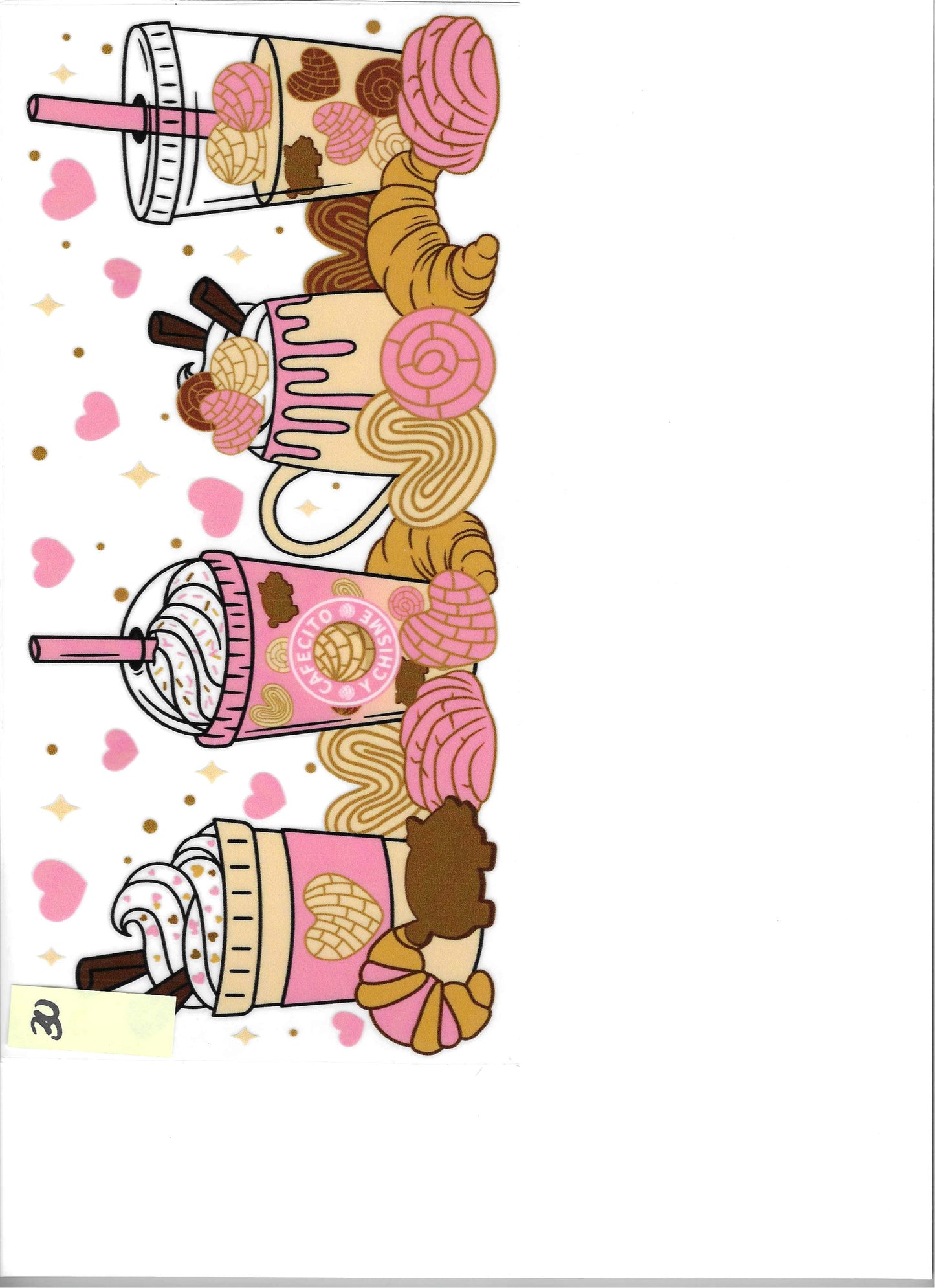 Cup wraps - Coffee/Concha Designs